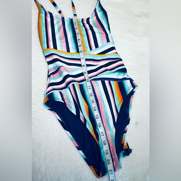 Skechers‎ Striped one piece Swimsuit Sz S - Picture 10 of 10